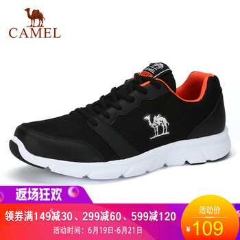 駱駝（CAMEL）跑步鞋黑色 男款/A712357035 35