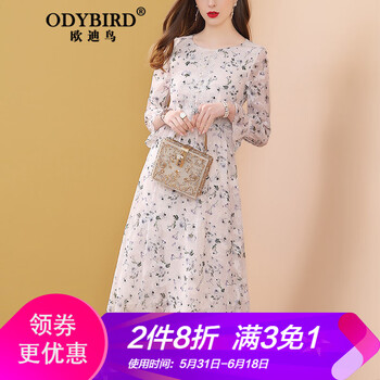 歐迪鳥(niǎo)（ODYBIRD） 碎花 荷葉邊，印花，蕾絲 連衣裙