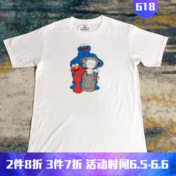 雪咒 短袖 男士T恤 三卡通白 