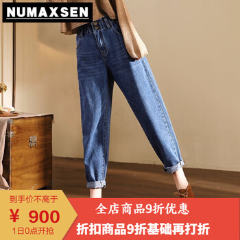 寬松減齡牛仔褲，微胖妹子的福音