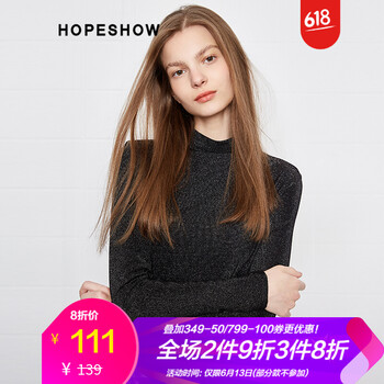 紅袖（hopeshow）  短袖 T恤 女 半高領(lǐng)