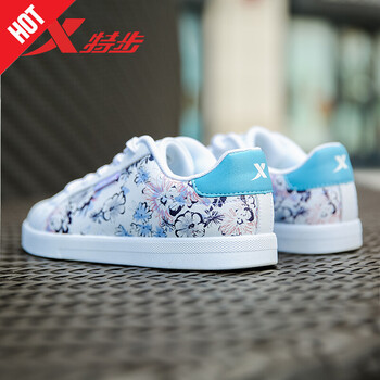 特步（XTEP）板鞋白/淺蘭 35，36，37，38，39，40