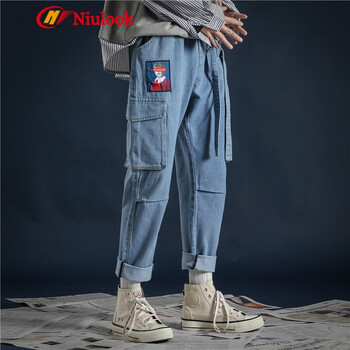 Niulook 闊腿褲  男士牛仔褲