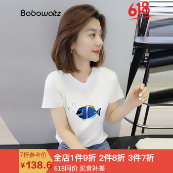 bobowaltz 印花 短袖 T恤 女 