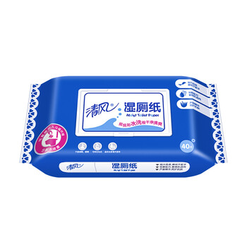 清风（APP）湿厕纸 私处清洁湿纸巾 40片装（家庭装）