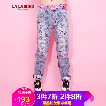 拉拉波波（LALABOBO） 低腰  女 長褲 牛仔褲