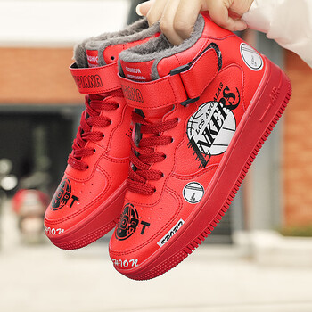 榮耀妃梵籃球鞋8617紅色加絨 