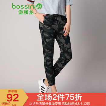 堡獅龍（bossini）  直筒褲 女 長(zhǎng)褲 休閑褲