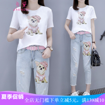 貞黛（zhendai） 自然腰 鉛筆褲/小腳褲 女 七分褲 牛仔褲