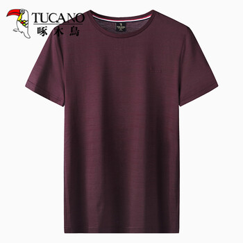 啄木鳥（TUCANO） 短袖 男士T恤 暗紅 