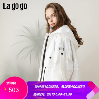 lagogo 連帽 長(cháng)袖 女 短外套 拉鏈，紐扣