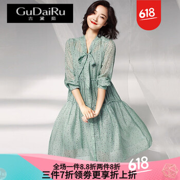 時(shí)尚連衣裙，微胖女神的小心機(jī)