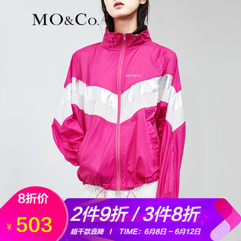 MO&Co. 立領(lǐng) 長(zhǎng)袖 女 短外套 口袋