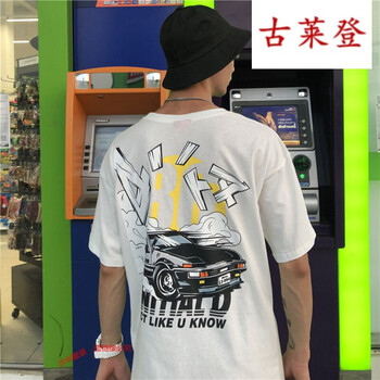 古萊登（GODLIKE） 短袖 男士T恤 T605跑車白色 