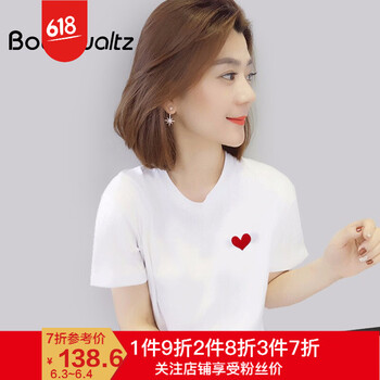 時(shí)尚印花短袖，穿出你的少女心感