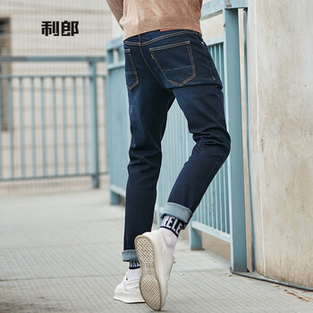 利郎（LILANZ） 修身褲 青春休閑 男士牛仔褲