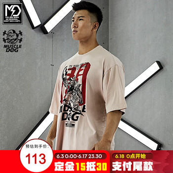 MUSCLEDOG 短袖 男士T恤 粉紅色（L.XL預(yù)售5.12發(fā)貨） 