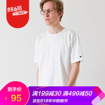 Champion 短袖 男士T恤 白色 WH 