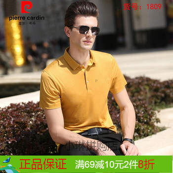 皮爾卡丹（pierrecardin） 短袖 男士T恤 黃色1809 