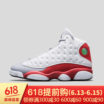 耐克（NIKE）籃球鞋白灰紅德基414571-126 43