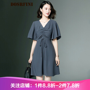 純色短袖連衣裙，打造清爽小仙女