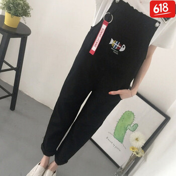高腰刺繡九分褲，微胖妹子的福音