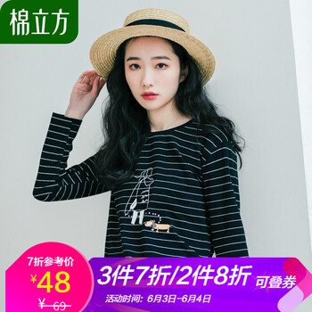 細(xì)條紋t恤 女 長袖
