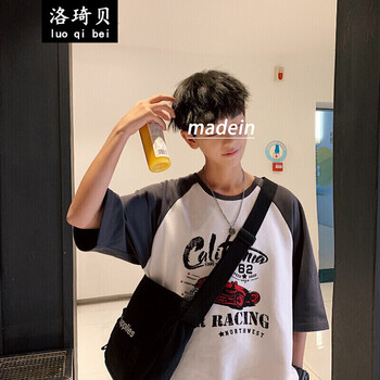 梵.戴克 五分袖 男士T恤 CC302灰色 