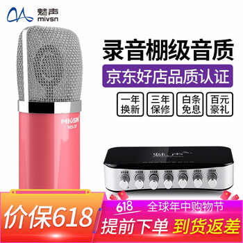 魅聲 T6-3 手持 麥克風(fēng) 粉色（贈(zèng)送箱子）