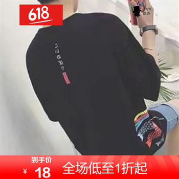 嘉曄（JIAYE） 短袖 男士T恤 鯉魚旗黑色 