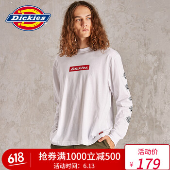dickies 長(zhǎng)袖 男士T恤 白色 
