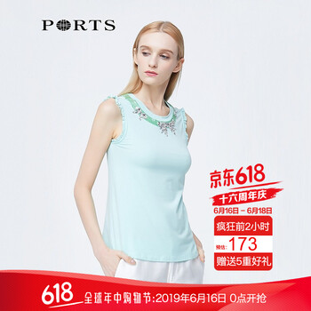 PORTS 立體裝飾 短袖 T恤 女 圓領(lǐng)