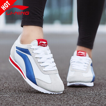 李寧（LI-NING）跑步鞋冷灰/深海藍  