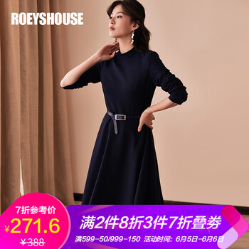 修身配腰帶連衣裙