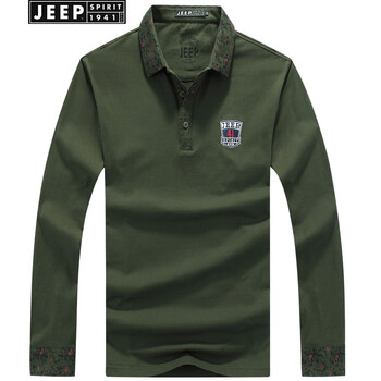 Jeep（吉普） 長(zhǎng)袖 男士T恤 2396軍綠 
