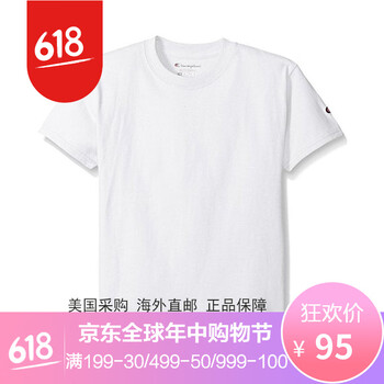 冠軍（Champion） 短袖 男士T恤 白色 
