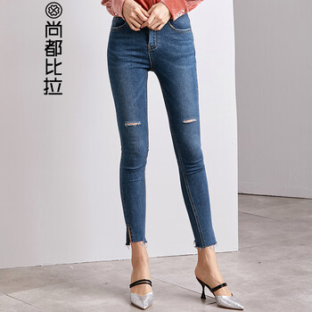 尚都比拉（Sentubila）  鉛筆褲/小腳褲 女 長(zhǎng)褲 牛仔褲