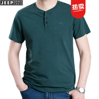 吉普（JEEP） 短袖 男士T恤 TS0092綠色 
