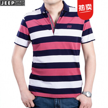 吉普（JEEP） 短袖 男士T恤 粉色 