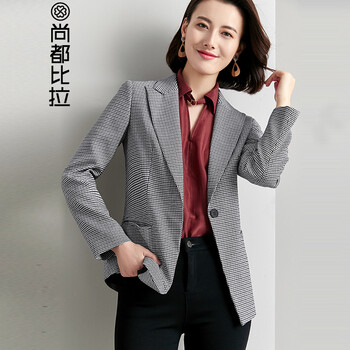 元素,新款,樣式,黑白格西裝外套女,趨勢(shì),流行