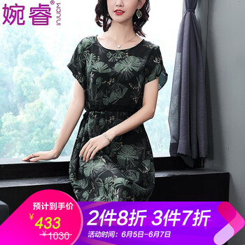 時尚印花連衣裙，打造性感女神