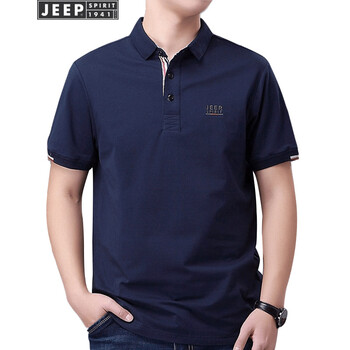 吉普（JEEP） 短袖 男士T恤 藍色 XL，L，XXXL，M，XXL