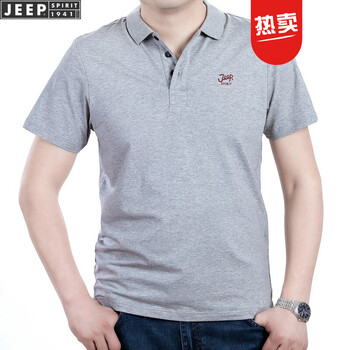 吉普（JEEP） 長(zhǎng)袖 男士T恤 PS0001短袖灰色 