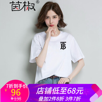 茵椒 印花 短袖 T恤 女 圓領(lǐng)