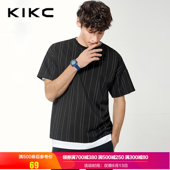 KIKC 短袖 男士T恤 深黑 