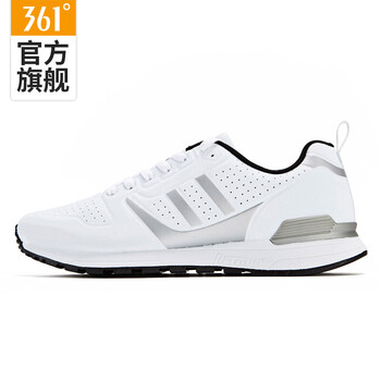 361度跑步鞋361度白/銀白色 44，39，40，41，42，43