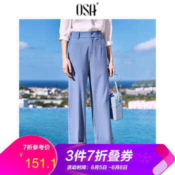 翻邊寬松褲