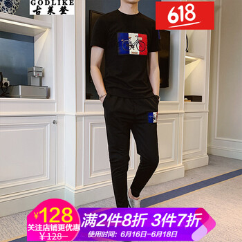 古萊登（GODLIKE） 短袖 男士T恤 T61黑色 