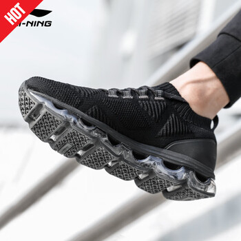 李寧（LI-NING）跑步鞋標準黑/檀黑色 43