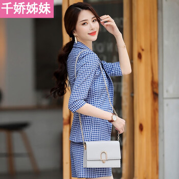 千嬌姊妹（QIANJIAOZIMEI）小西裝五分袖